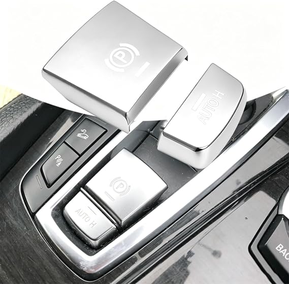 Angelguoguo Car Electronic Handbrake Auto H Button Cover Switch Decorative Cover Trim For Bmw 5 Series 6 Series 7 Series X3 X 4 X5 X 6 For BMW 5 Series F10 2011-2017 Year Silver SHY20180322