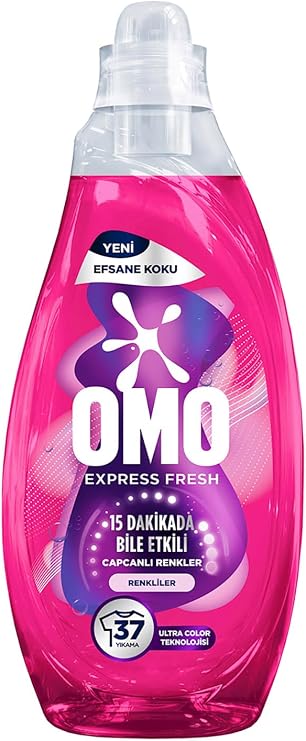 OMO Express Fresh Capcanlı Renkler Renkliler İçin Sıvı Çamaşır Deterjanı 1480 ml