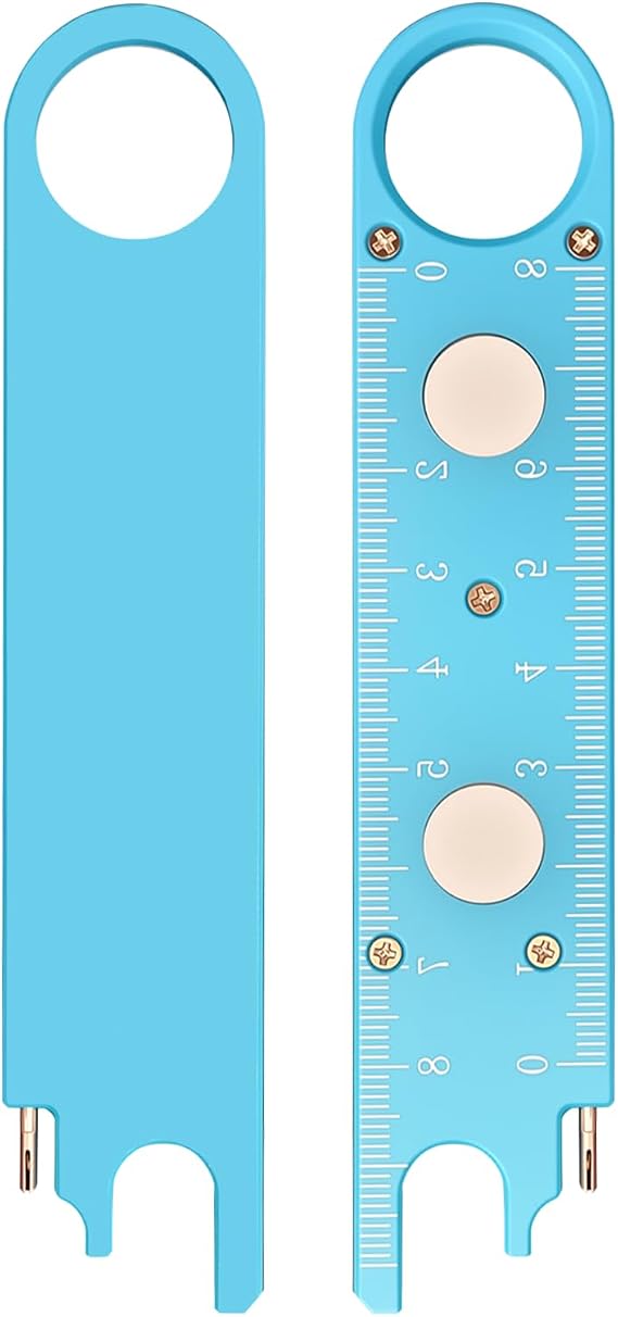 Quick Threading Device for Sewing Machine - Automatic Needle Threader with Magnifying Glass & Scale, Easy to Insert Threading Tool for Clothing and Fabric Sewing, Stitch Mending Clothing