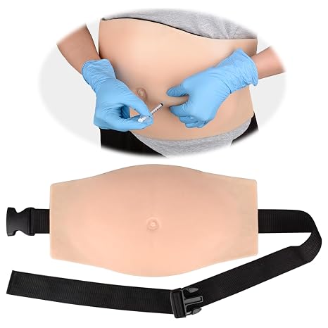 SimCoach Belly Injection Simulator, Subcutaneous Injection Training Pad, Injection Practice Kit for Medical Education, Wearable Abdomen Injection Training Model for Insulin Injection Practice
