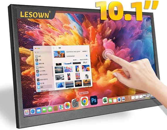 10" Touch Screen Monitor, Small 1024x600 IPS HDMI Portable Screen, 10.1" Secondary Screen, Mini Monitors for Windows Mac, Laptop and