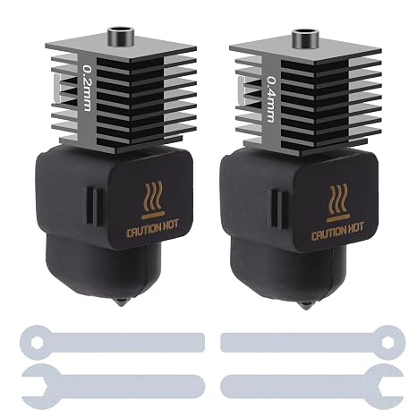 A1 Mini/A1ホットエンド、A1 Mini/A1プリントヘッドキット高温0.2mm/0.4mm硬化スチールノズル、シリコンソックス付き、Bambu Lab A1/A1ミニ3Dプリンターに対応、