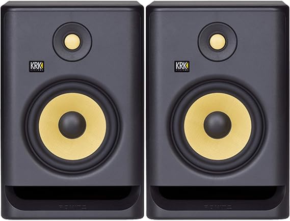 KRK Rokit 7 G4 Studio Monitor Speaker Bundle - Pair, Black