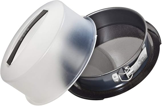 Zenker Rectangular Deluxe Springform with Flat Base, Enamel, Black/Metallic, 28 cm Diameter