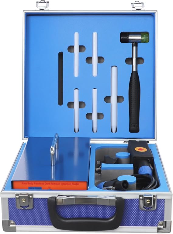 Induction Dent Repair Machine 800W Car Dent Puller, Paintless Dent Repair Tool Adjustable Power and Heating Time Electromagnetic PDR Heater for Auto Body Garage Home DIY Repair