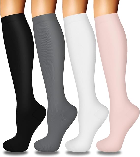 Compression Socks for Men & Women 4/6/7 Pairs Circulation 15-20 mmHg-Best support for Athletic, Nurse, Medical, Running
