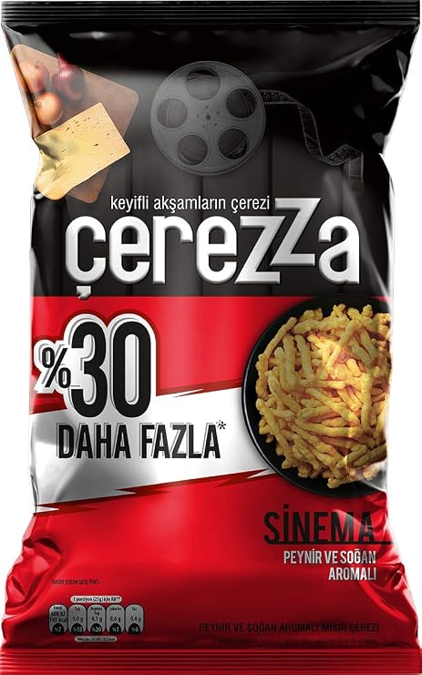Çerezza Sinema Peynir & Soğan Mısır Çerezi Parti Boy 170 Gr