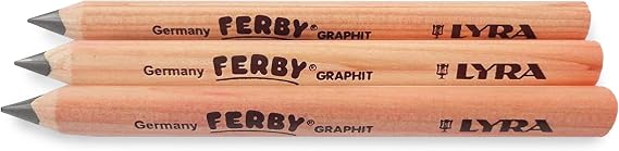 LYRA 3 x Ferby Triangular Jumbo Chunky Pencils Pre School Writing Learning Art