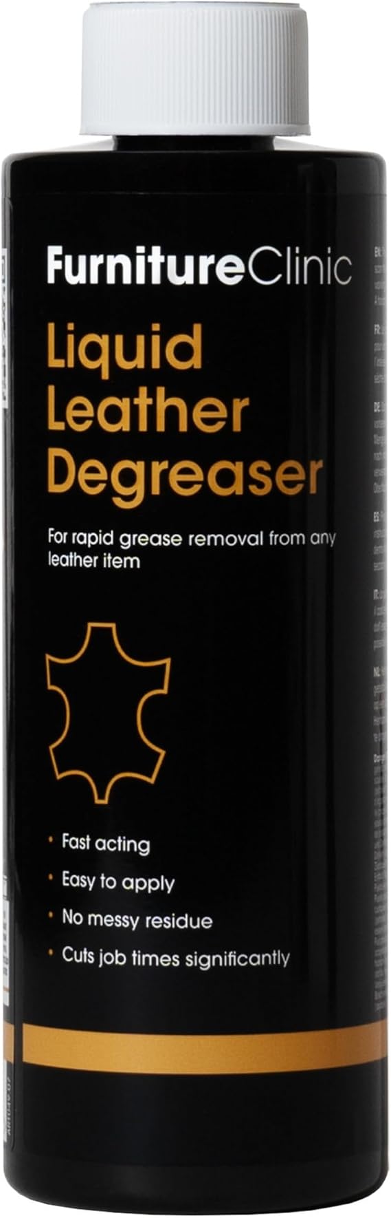Furniture Clinic Liquid Leather Degreaser - For Quickly Removing Grease & Oil Stains From Leather (500ml)