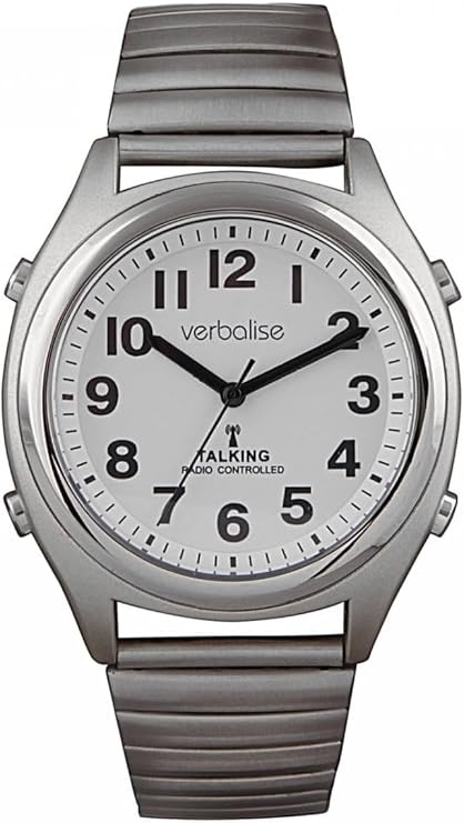 Unisex Radio-Controlled Talking Watch, Speaks Time, Date, 5 Daily Alarms. Design for Visually Impaired, Blind and Elderly. , UKs No1 for Quality Service and Choice VPR70-ES