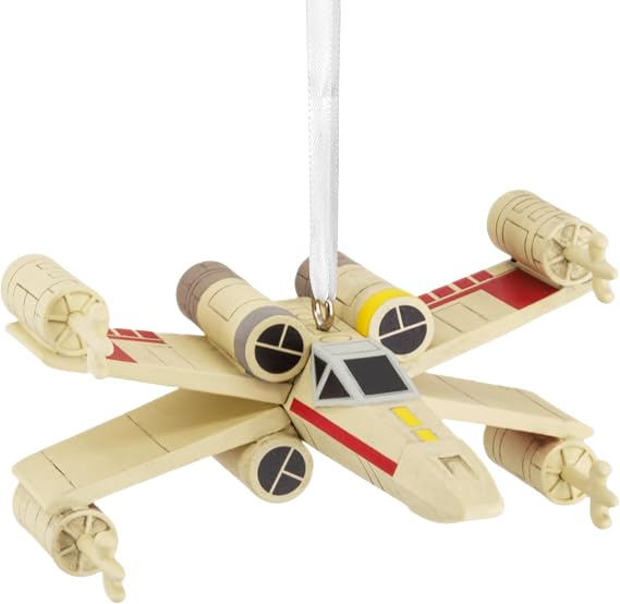 Hallmark X Wing Keepsake Hanging Ornament, Star Wars Tree Decoration, Spaceship