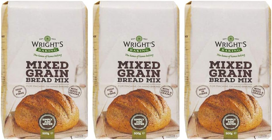 Wright's Baking Mixed Grain Bread Mix 500g Pack of 3