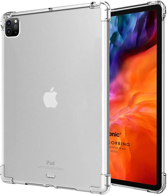 Microsonic Apple iPad Pro 12.9`` 2022 6. Nesil için Kılıf (A2436-A2764-A2437-A2766) Shock Absorbing Şeffaf [iPad Pro 12.9 2022 ile Uyumlu Kılıf - Şeffaf]
