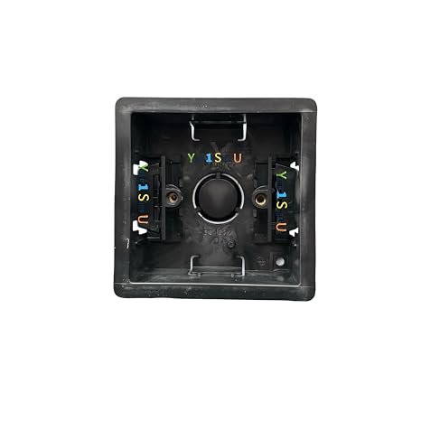 2g Dry Lining Back Box 1g Back Box Plasterboard 35mm Dry Lining Wall Mounting Box Socket Electrical Switch Recessed 2 Gang Pattress 1 Gang Wall Black White Adjustable Lugs Pack of 1 (Black, 1 Gang)