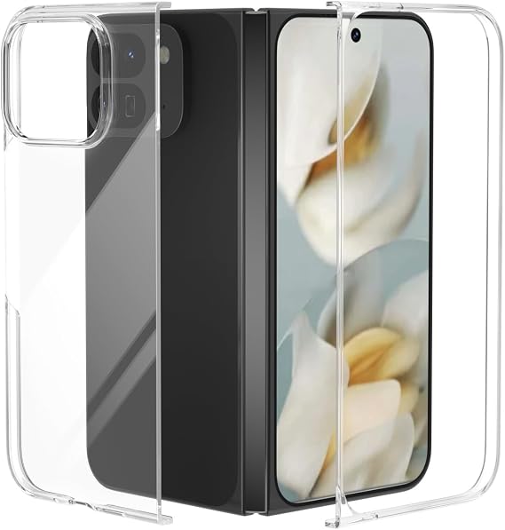 Meisei For Google Pixel 10 Pro Fold Case, Compatible with Google Pixel 10 Pro Fold, Protective Case, PC Material, Simple, Transparent, Scratch-Resistant, Lightweight, Shock-Absorbing, Full-Body