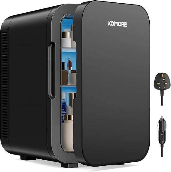 Mini Fridge, 18L Portable Small Fridge, Cooler & Warmer, Black