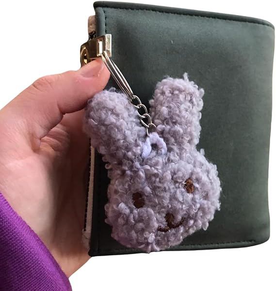 Sevimli Minik Gri Peluş Tavşan Anahtarlık Çanta Ve Cüzdan Aksesuarı Hediyelik