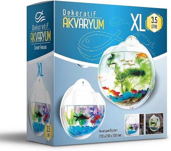 Miapet Dekoratif Duvar Akvaryumu XLarge 3,5 Litre 29 Cm