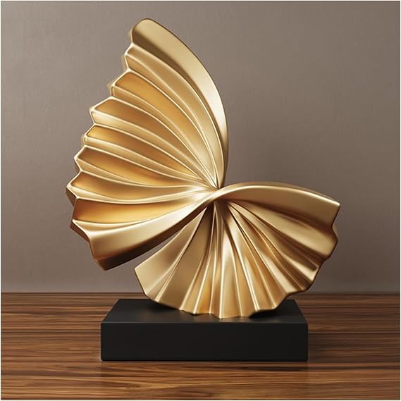 Sculpture Deco, Abstract Art Statue, Decoration Living Room, Bedroom Deco, Modern Apartment Decorative Items Sculptures,Golden F [Energy Class A]