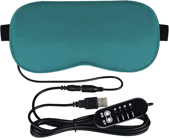 Usb Heated Eye Patch 5V 20.5x9.5cm Imitation Silk Mugwort Eye Heated Patch, Heat Eyes Compress With Adjustable Strap For Dry Eyes, Heating Pad Foreyes, Electric Heateye Compress Safe For Sleep
