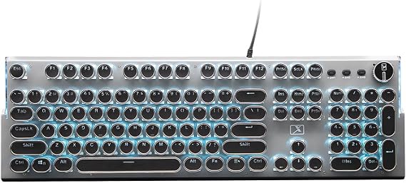 Clear Mechanical Keyboard Transparent Key Cap with Anti-Ghosting RGB Backlit for Windows/Mac, Wired for Office & Gaming, English Layout*
