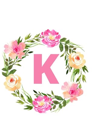 K: Monogram journal/notebook with the initial K: best personalized gift for yourself or loved ones