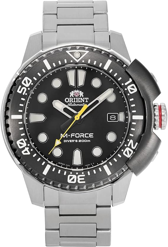 Orient Japanese Automatic Diving Watch with Stainless Steel Strap, Silver, 20 (Model: RA-AC0L01B00B)
