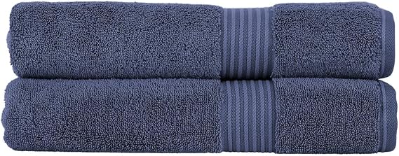 Christy Supreme Hygro 2 Bath Towels Set | Stormy Blue | 100% Cotton
