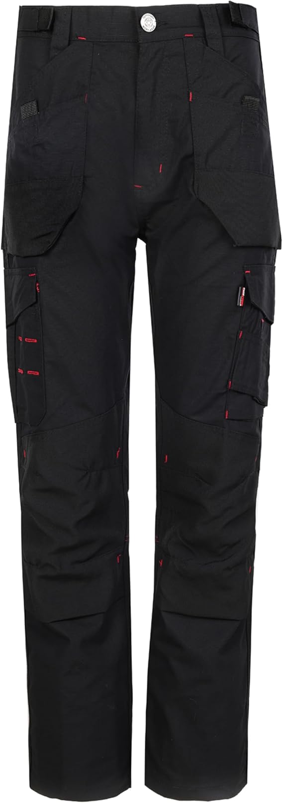 TuffStuff - Elite Work Trousers, Black - 32" Waist, Regular 30" Length - Lightweight Rip-Stop Cargo Work Pants with TuffTex Reinforcement - Adjustable Waist, Kneepad Pockets, Reflective Trim