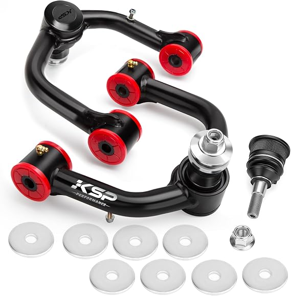 KSP PERFORMANCE Front Upper Control Arms for Toyota Tundra 2000-2006 & Sequoia 2001-2007, 2-4” Lift Compatible, Adjustable Replacement for Factory A-arms
