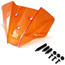 Windshield Visor Wind Fit For 390 Duke 250 Duke 250 Duke 125 390 Duke 2024 2025 Motorcycle Windshield Flyscreen Front Wind Deflector(Orange)