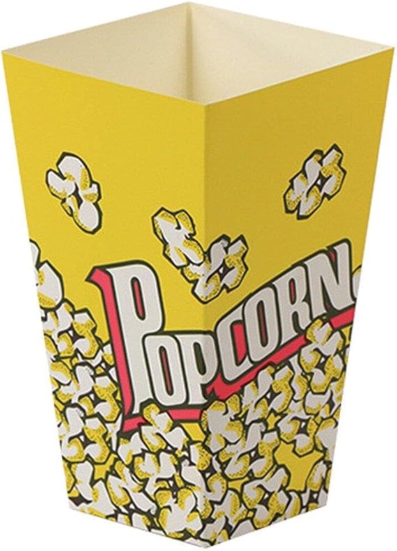 50pcs Popcorn Paper Boxes Popcorn Buckets Popcorn Favor Bags Snack Containers for Movie Night, Birthdays Party Supplies