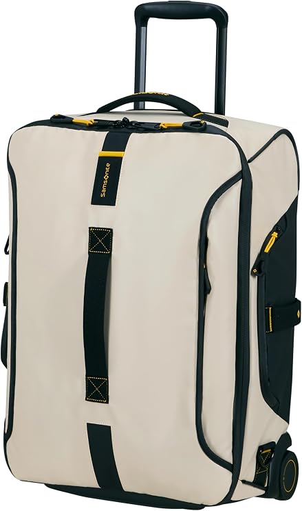 Samsonite Paradiver Light – Travel Bag with Wheels & Backpack Function (55 cm), Small, Hand Luggage, Water Repellent, Lightweight, 51L, Sand (Sand)