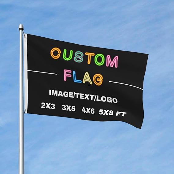 Custom Double Sided Outdoor Flag 3x5 FT - Make Your Own Flags With Picture Text Logo, Personalised Garden Flag for Business Holiday Home Decorations