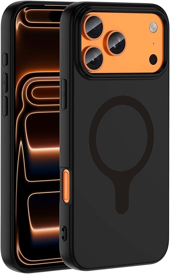 Microsonic Apple iPhone 17 Pro Max için Kılıf Pastello MagSafe Siyah [iPhone 17 Pro Max ile Uyumlu Kılıf - Siyah]