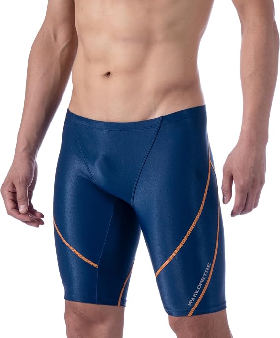 MY KILOMETRE Men's Jammers Long Swimming Trunks Swimming Swimsuit Jammer