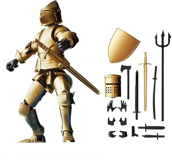 3D Action Figure, Toy, Medieval Action Figure, Toy Knights Figure, Robot Model Doll, Movable Figure, Medieval Knight's Toy, Toy Action Figure, Full Body Robot, Action Figure, Articulated Robot Model,