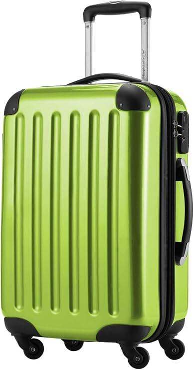 Hauptstadtkoffer Alex Cabin Suitcase 55x38x23 cm, 42 L, Combination Lock, Expandable Hard Shell Trolley PC/ABS, 3.2 kg, 4 Double Wheels, Applegreen