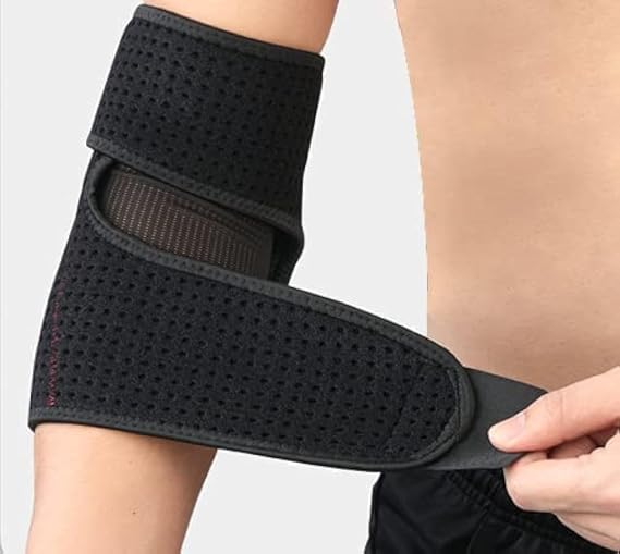 Elbow Support for Men Women Adjustable Neoprene Elbow Brace Arm Wrap Elbow Strap Elbow Support Sleeve for Golfer Elbow, Tennis Elbow, Arthritis Pain Relief, Tendonitis, Sports Injury Recovery(Single)