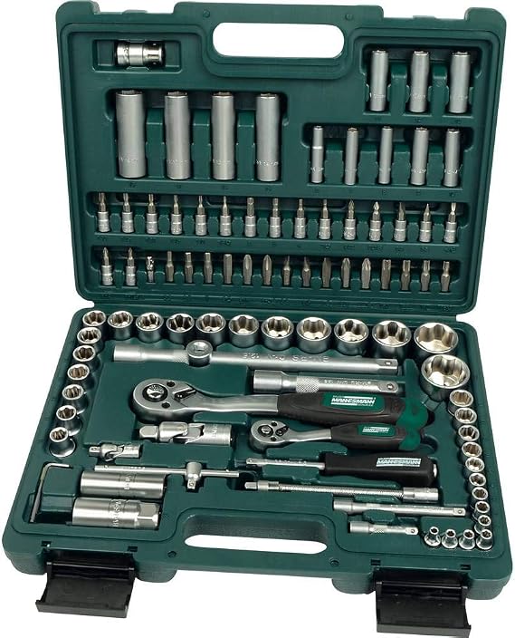 Mannesmann 1/4 Plus 1/2-inch Socket Set Super Lock System (94 Pieces)