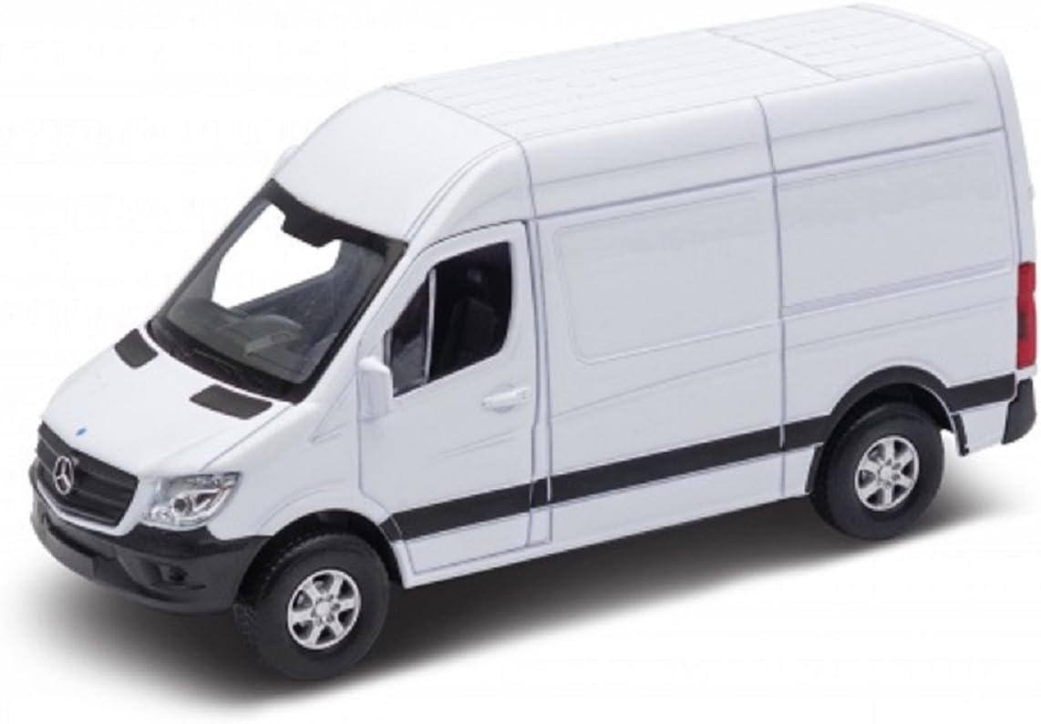 PETERKIN | White Mercedes Benz Sprinter Toy Vehicle | Diecast Pull Back &amp; Go Van | Diecast Vehicles | Ages 3