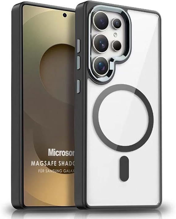 Microsonic Samsung Galaxy S25 Ultra Kılıf MagSafe Shadow Planet Siyah [Galaxy S25 Ultra ile Uyumlu Kılıf - Siyah]