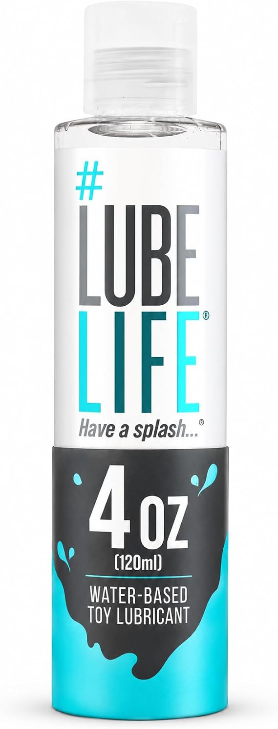 Lube Life Water-Based Toy Lubricant, Toy-Safe lube for Men, Women and Couples, Non-Staining, 4 Fl Oz