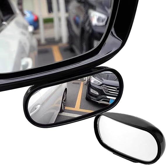 2Pcs 360° HD Blind Spot Car Mirror Rectangular Car Rearview Stick on Mirror