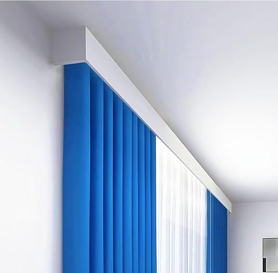 TIPIACE Curtain Double Track and Valance, Curtain Rail (Double Track-White)