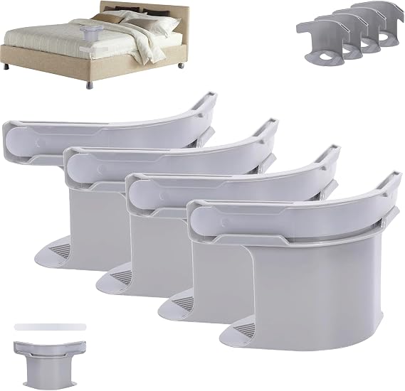 4Pcs Bed Sheet Holder with Lock Strips, Removable Fitted Sheet Corner Holders, Bed Sheet Clips for Bedding, Beds Sheet Grippers Fixed for Mattress Protectors, Blankets, Bedding (Grey)