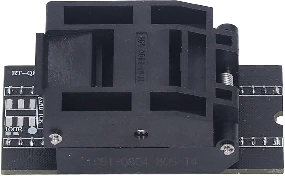 RT809H Programmer Adapter Socket QFP80 ICSP Interface High Speed Parallel Programming Tool for EMMC Chip Data Recovery and Device Maintenance