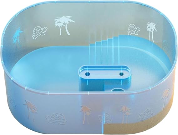 Turtle Aquarium, Large Turtle Water Breeding Case, Turtle Paradise Reptile Breeding Box, Turtle Tank Box, Polypropylene Material, Extra Large, Durable, Multi-functional, Sunshine Table, Sea