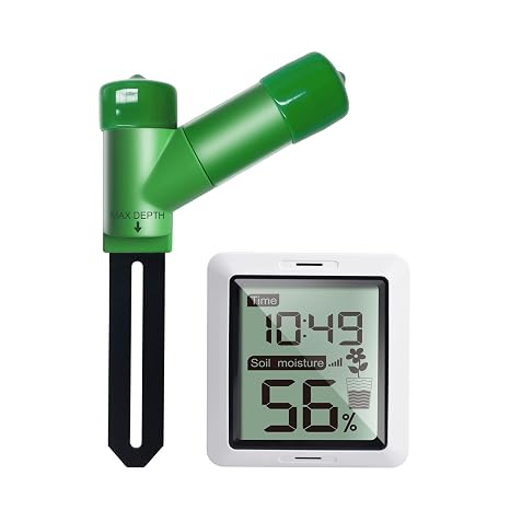 ECOWITT WH0291 Soil Moisture Meter Soil Moisture Sensor for Plants with Digital LCD Display for Garden, Lawn, Potted Plant Care Indoor Outdoor Use