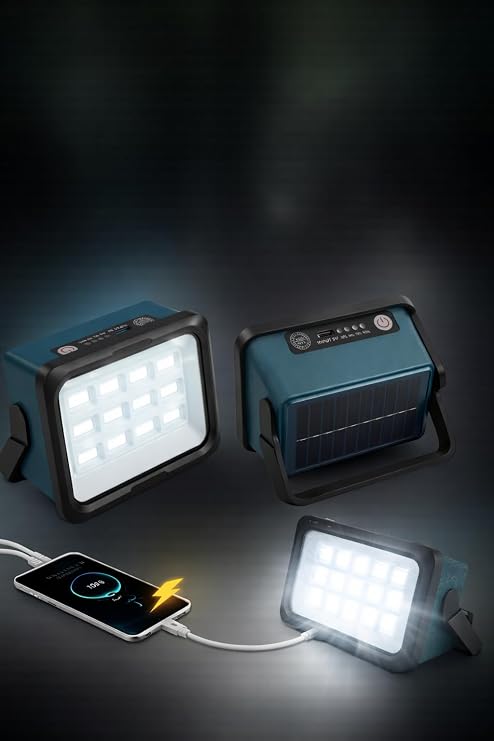 50W Solar Led Projektör 6500K Ultra Güçlü Kamp Lambası Bahçe Aydınlatması [Enerji Sınıfı A++]